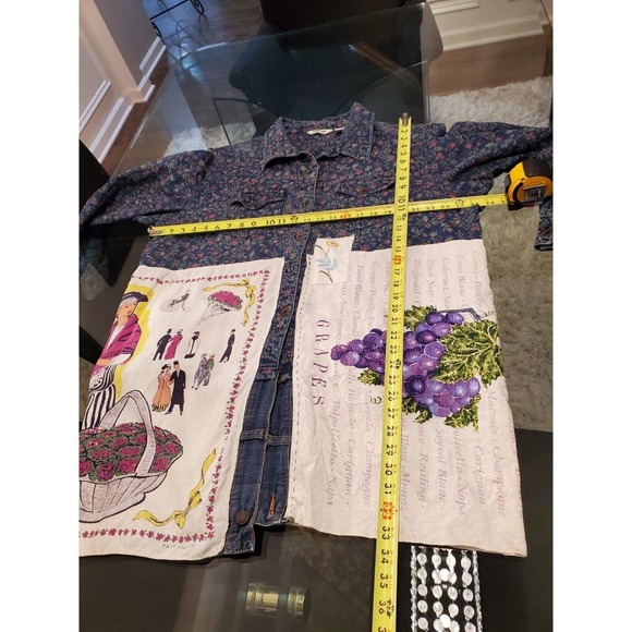 Krazy Kat Upcycled Multicolor Cotton Long Sleeve Buttons Front Casual Jacket 3X - Picture 11 of 11